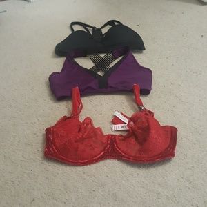 3 Victoria Secret bras $20, NWT, NWOT, EUC